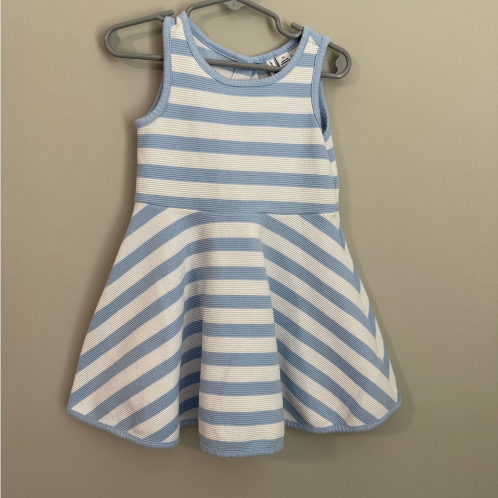Janie and Jack Blue and White Striped Kids Dress
